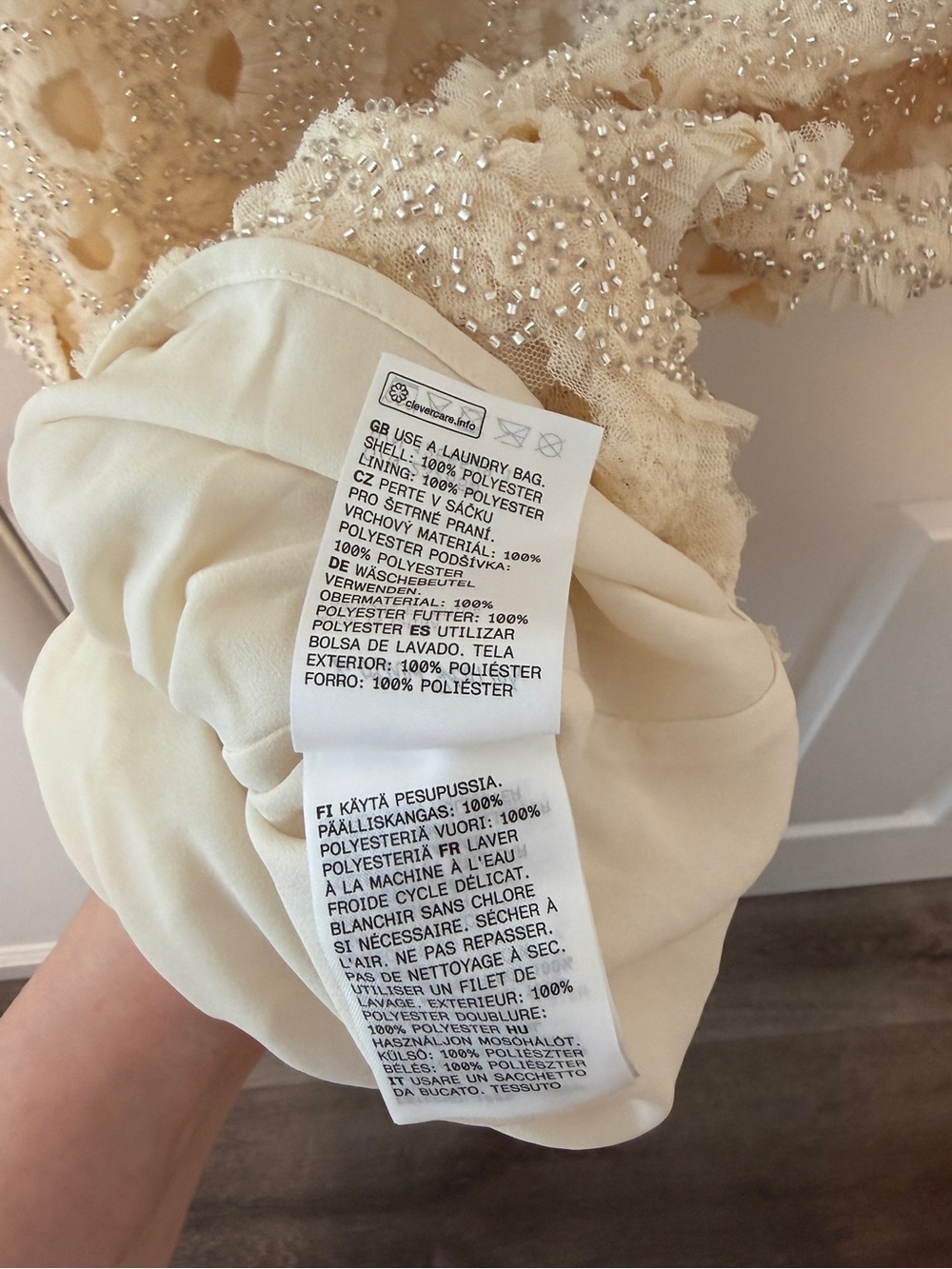 NWT &Otherstories Beaded Tulle Mini Dress - Picture 6 of 13